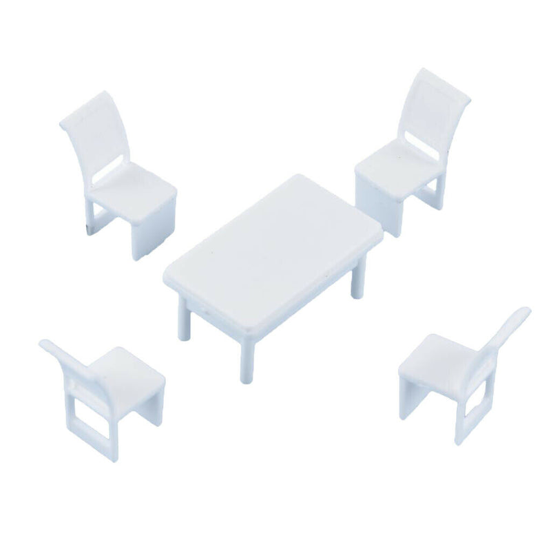 1:75 Furniture Table Chair for Diorama Scenery Building Props Gift OO Scale