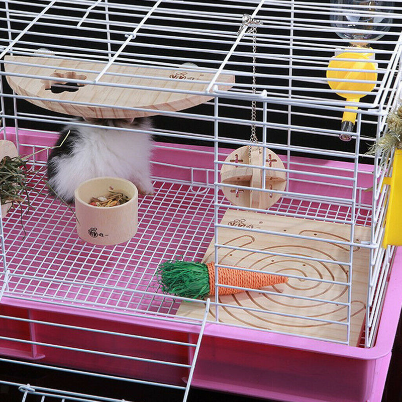 Pet Hamster Rabbit Foot Mat Bed, Birds Parrots Scratch Wooden Board Claws and