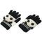 Women Winter Sweet Panda Design Touchscreen Gloves Black White