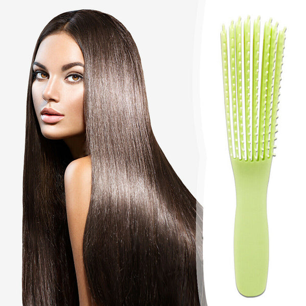 Eight-Claw Comb ABS Hair Curly Fluffy Massage Octopus Ribs Comb (Jade) A#S