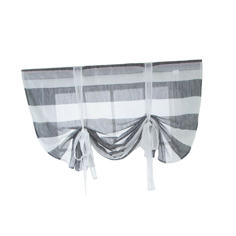 Romantic Tie Up Curtain Sheer Shade Short Roman Sheer Balloon Curtain 02