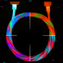 USB Type C Quick Charge Cable, 1m/3.3ft Light Up Glowing Type-C Fast Charging &