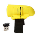 2.4G Wireless USB Finger Mouse Bluetooth Handheld Mice for Laptop PC -Yellow