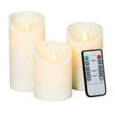 Flameless Candles Battery Operated Pillar Real Wax Flickering Moving Wick E