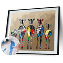 Painting By Numbers DIY Color Zebra Hand Painted Canvas Oil Picture Artwork