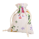 10pcs Linen Jute Drawstring Gift Bags Sacks Party Favors Xmas Pattern 14cmx M5Q8