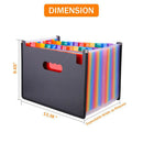 Expanding File Folder 24 Pockets, black Accordion A4 folder C4Y7