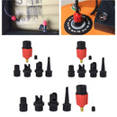 3 Sets Inflatable Boat Kayak Pump Valve Adapter Airbed Inflating Adaptor