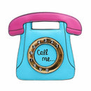 Telephone Shaped Women Retro Cross Body Bag PU Leather Clutch Purse Chain B V1R2