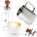 4Pcs Coffee Accessories 58Mm Stainless Steel Coffee Tamper With 12Oz Frothi