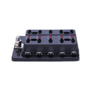 1pcs 10-Way Blade Fuse Box [LED Indicator for Blown Fuse] [Protection Cover