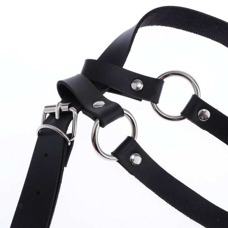 Sexy Heart Leg Garter Belt Anti-Slip Clips Elastic Punk Harness
