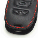 Car Leather 4-Buttons Key Chain Holder Cover Case For HYQ14AHC Subaru BRZ WRX