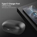 S11S BT Earphones LED Digital Display Headphones with Charging Case (Black) A
