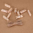 100x Mini Wooden Pegs Clothes Pins For Crafting Cardmade Tackle 25x3MM AU B7C4