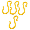 4x yellow plastic S shape hook hanger clothes for shopping bag - 11.3CM*5CM T6M8