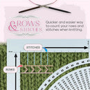 Knitting Gauge Converter Sweater Knitting Circular Weave Counting Frame RulS Ew