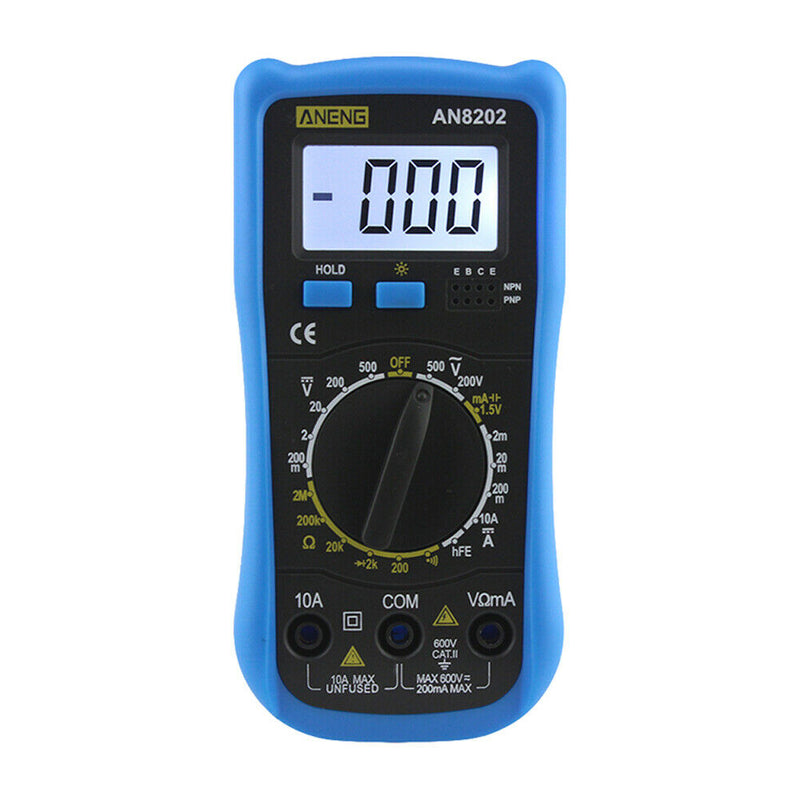 AN8202 Digital LCD Multimeter Backlight AC/DC Ohm Voltage Ammeter Tester