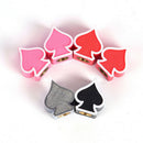 4PCS Peach-heart Coloured Valve Caps For Metallic Plastic Bike & Car Wheel Tyre@