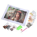 5D DIY Round Drill Diamond Painting Beauty Wolf Cross Stitch Embroidery Kit