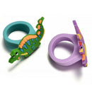 2x Random Dinosaur Finger Ring PVC Soft Cartoon Dinosaur Rings Kids Toys Gifts