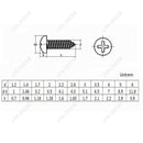 60Pcs M2 * 4-12mm Phillips Pan Head Self Tapping Screws Micro Set Zinc Black