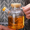 650Ml Olive Oil Dispenser Bottle Horn Mouth Oil Pot Condiment Oil Glass Bot P6F4