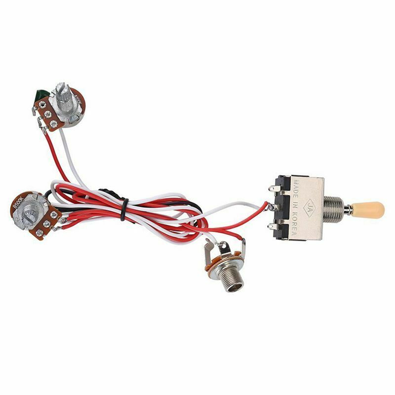 Guitar Wiring Harness 3Way Toggle Switch 1V1T 500k Electric Guitar 2 Humbuc