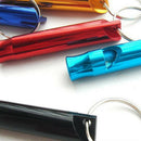 2x Camping Hiking Survival Aluminum Alloy Emergency Whistle With Keyring New