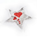 1x five star reversible sequins sew on patches for clothes jeans DIY embroidery'