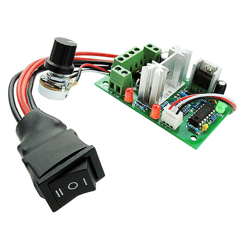 DC 6-30V 12V 24V 30V 10A PWM DC Motor Speed Controller CW CCW Reversible Switch