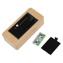 ã€Voice Control Calendar Thermometerã€‘Rectangle Wood Wooden LED Digital Alarm