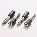 2XNew 6.5mm 1/4 Male to 3.5mm 1/8 Female Stereo Audio Mic Plug Adapter Mini Jack