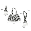 Christmas Wine Bottle Covers Apron Suit Wine Bottle Dress Up Props (Grey) A