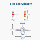 Valve Core Tool Set 20Pcs Valve Cores, 4-Way Valve Tool, Dual Single Head V V9V8