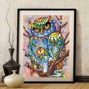 5D DIY Special Shaped Diamond Painting Colorful Bird Cross Stitch Embroider