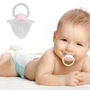 Anti-Dust Cover Baby Pacifier Flat Thumb Pattern Baby Nipples(Pink)