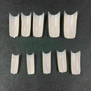100X Nude Half Nail Tips South French Salon Acrylic Nail Art E0I6 Fals S8T4