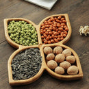 Bamboo Candy Board Fruit Nut Bowl Home Decor Service Tray Display Part Nut