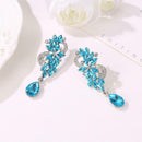 Glossy Rhinestone Dangle Ear Stud Women Glitter Drop Earrings Jewelry Gift
