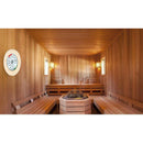 14.5cm Round Digital Sauna Wooden Hygrothermograph Thermometer & Hygrometer