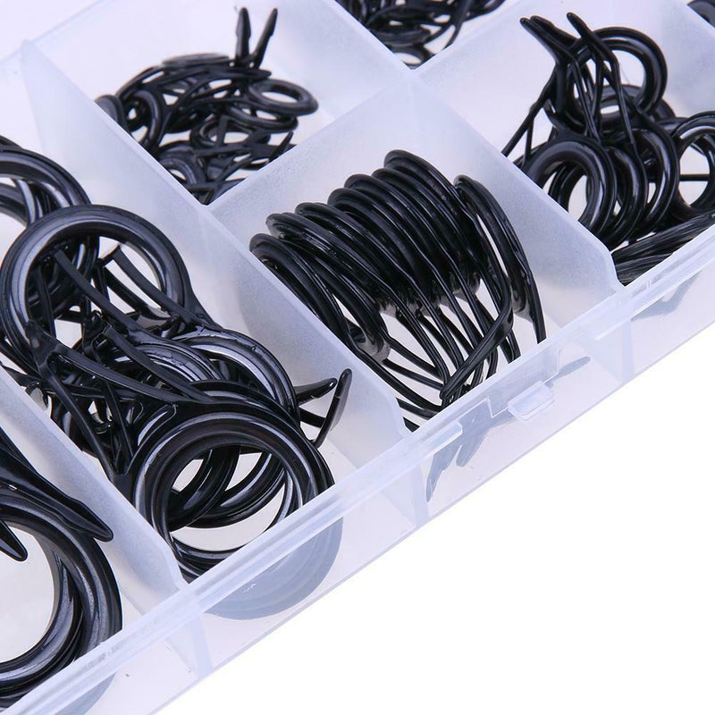 75pcs Fishing Rod Guides Stainless Steel Eye Rings Kit Fishing Tackle