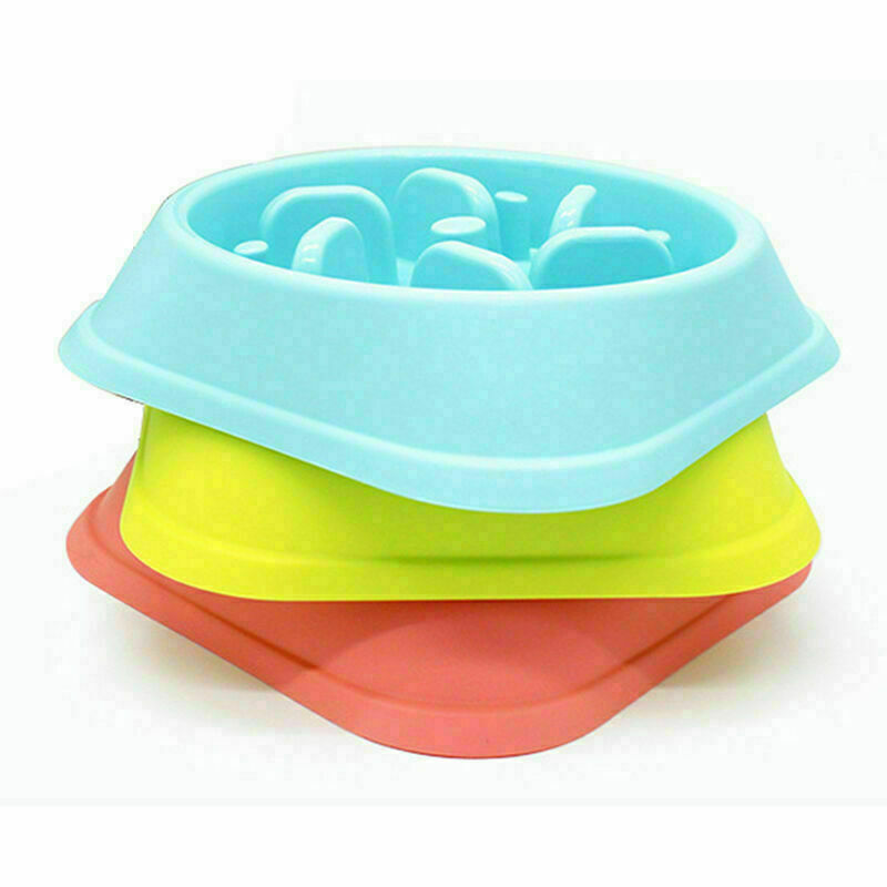 Healthy Dog Cat Pet Interactive Slow Food Feeder Anti Slip Dish Gulp