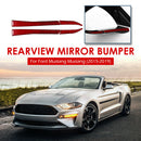 Carbon Fiber Car Door Mirror Trim Cover Anti Rub Strips for Ford Mustang 15-19