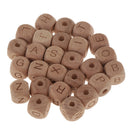 26pcs Letter Alphabet Wooden Loose Beads For Bracelet Jewelry DIY Finding