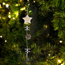 Wood Christmas Tree Star Pine Cone Ball Pendant Hanging Decor Ornament (B) A