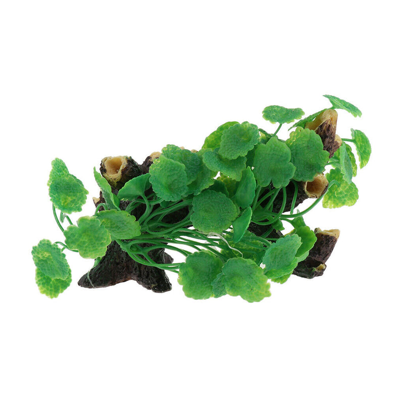 Green Terrarium Lifelike Plant Decorative Ornament for Reptiles Amphibians Fish