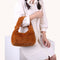 Women Winter Fur Handbag Plush Shoulder Underarm Bag Fashion Clutch (Brown)
