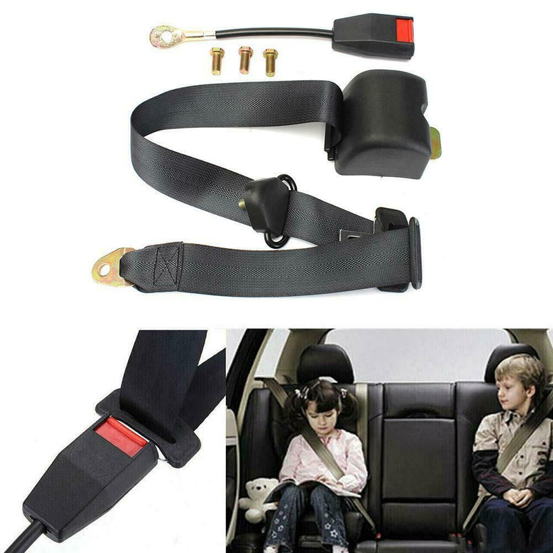1 Set 3 Point Safety Seat Belt Straps Car Truck Heavy Duty Adjustable Belt
