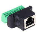 RJ45 Female to Screw Terminal 8 Pin Connector Ethernet Cable Extender Adapter FT